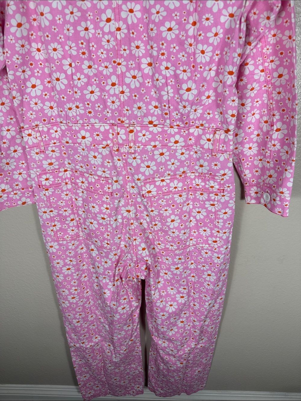 Big Bud Press Long Sleeve Jumpsuit Lazy Daisy Pink - Picture 7 of 7